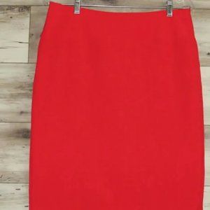 Ellen Tracy Red Pencil Wool Skirt - NEW!